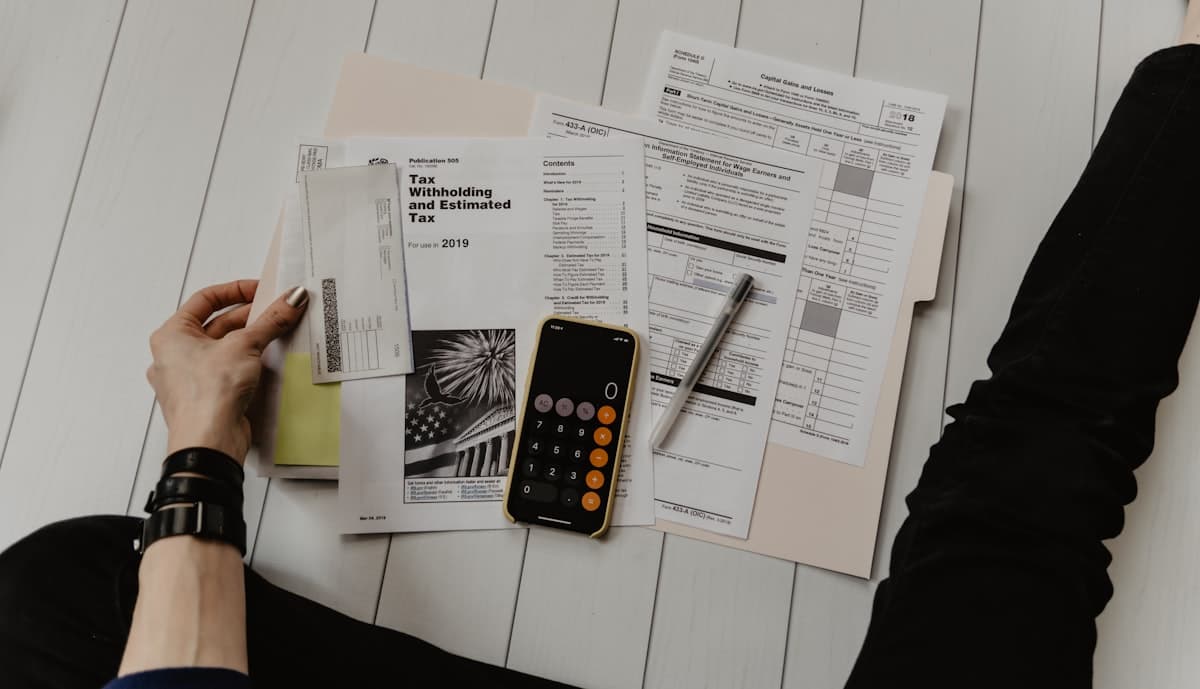 Financial analytics and currency data on screen