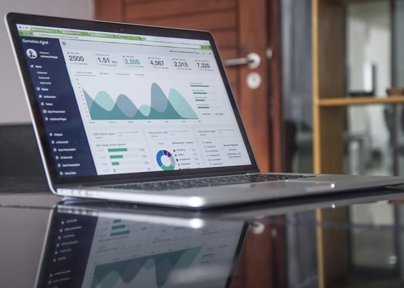Analytics dashboard with clean data visualization